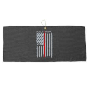 Thin Red Line American Flag Large Microfiber Waffle Golf Towel