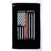 Thin Red Line American Flag Golf Towel