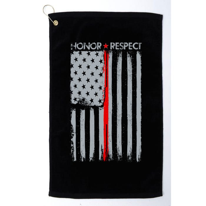 Thin Red Line American Flag Golf Towel