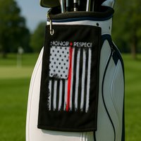 Thin Red Line American Flag Golf Towel