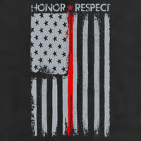 Thin Red Line American Flag Golf Towel