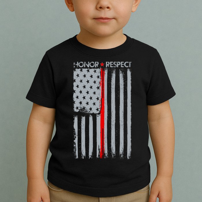 Thin Red Line American Flag Toddler T-Shirt