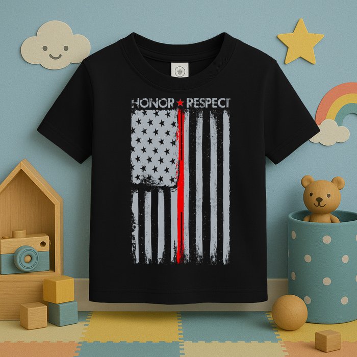 Thin Red Line American Flag Toddler T-Shirt