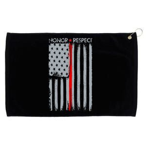 Thin Red Line American Flag Grommeted Golf Towel