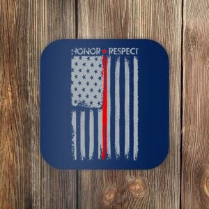 Thin Red Line American Flag Coaster