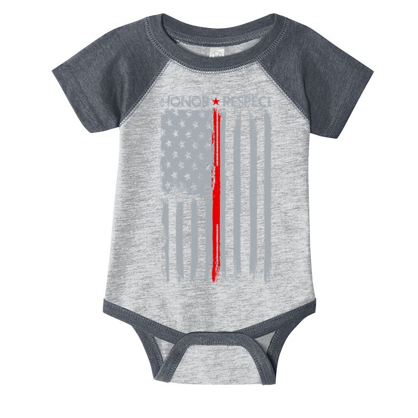 Thin Red Line American Flag Infant Baby Jersey Bodysuit
