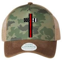 Thin Red Line Cross Firefighter Legacy Tie Dye Trucker Hat