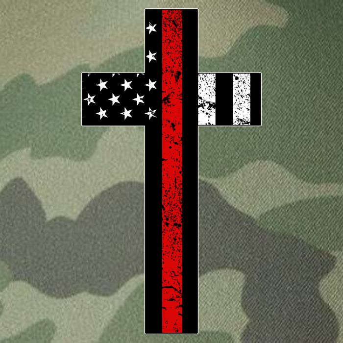 Thin Red Line Cross Firefighter Legacy Tie Dye Trucker Hat