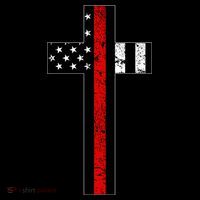 Thin Red Line Cross Firefighter City Backpack