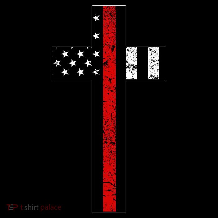 Thin Red Line Cross Firefighter Mug