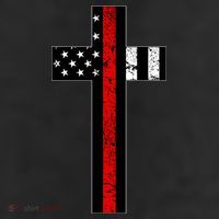 Thin Red Line Cross Firefighter 11oz C Handle Ceramic Mug