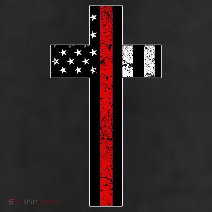Thin Red Line Cross Firefighter 11oz C Handle Ceramic Mug