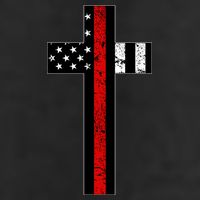 Thin Red Line Cross Firefighter Trucker Hat