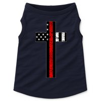 Thin Red Line Cross Firefighter Doggie Tank