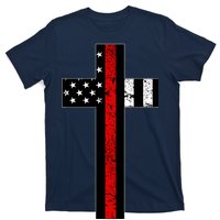 Thin Red Line Cross Firefighter T-Shirt