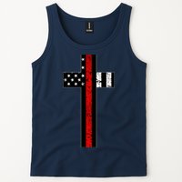 Thin Red Line Cross Firefighter Tank Top