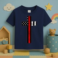 Thin Red Line Cross Firefighter Toddler T-Shirt