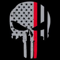 Thin Red Line Skull USA Firefighter Flag Impact Tech Backpack
