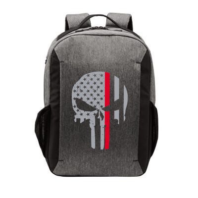 Thin Red Line Skull USA Firefighter Flag Vector Backpack