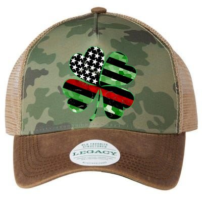 Thin Red Line St Patrick's Day Irish Clover Legacy Tie Dye Trucker Hat