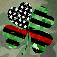 Thin Red Line St Patrick's Day Irish Clover Legacy Tie Dye Trucker Hat