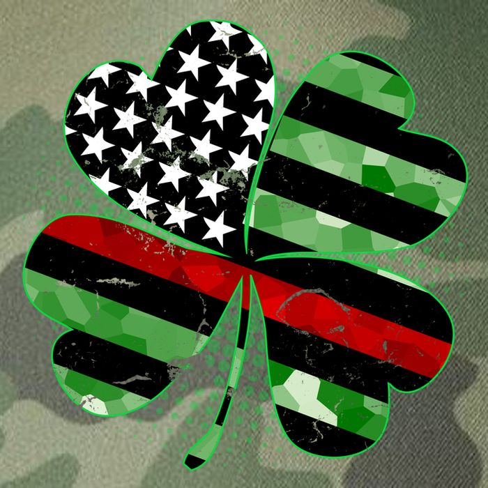 Thin Red Line St Patrick's Day Irish Clover Legacy Tie Dye Trucker Hat