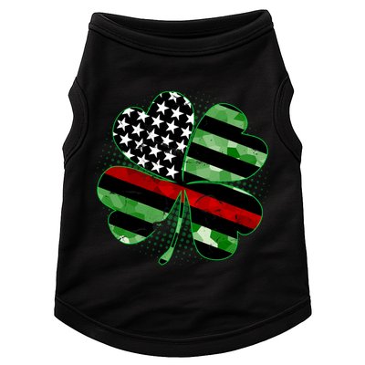 Thin Red Line St Patrick's Day Irish Clover Doggie Tank