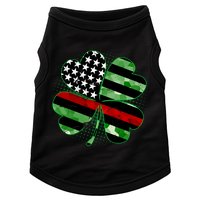 Thin Red Line St Patrick's Day Irish Clover Doggie Tank