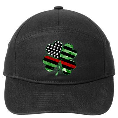 Thin Red Line St Patrick's Day Irish Clover 7-Panel Snapback Hat
