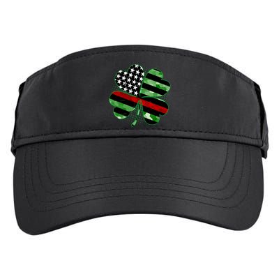 Thin Red Line St Patrick's Day Irish Clover Adult Drive Performance Visor