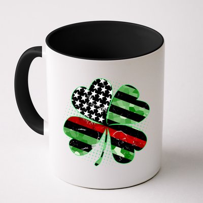 Thin Red Line St Patrick's Day Irish Clover Mug