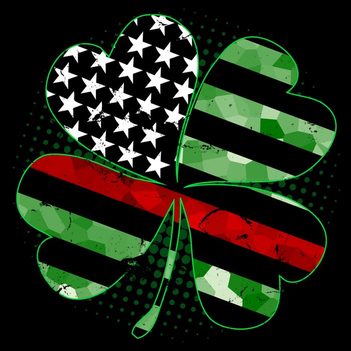 Thin Red Line St Patrick's Day Irish Clover Mug
