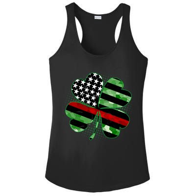 Thin Red Line St Patrick's Day Irish Clover Ladies PosiCharge Competitor Racerback Tank