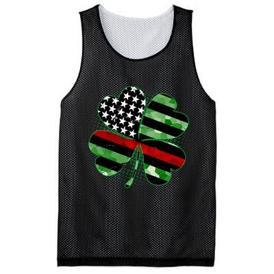 Thin Red Line St Patrick's Day Irish Clover Mesh Reversible Basketball Jersey Tank
