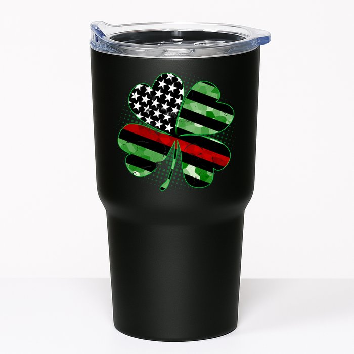 Thin Red Line St Patrick's Day Irish Clover Tumbler