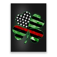 Thin Red Line St Patrick's Day Irish Clover Poster