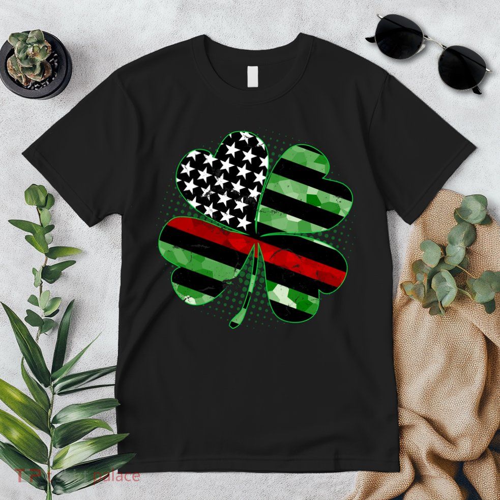 Thin Red Line St Patrick's Day Irish Clover Premium T-Shirt