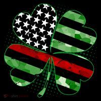 Thin Red Line St Patrick's Day Irish Clover Tall Sweatshirt