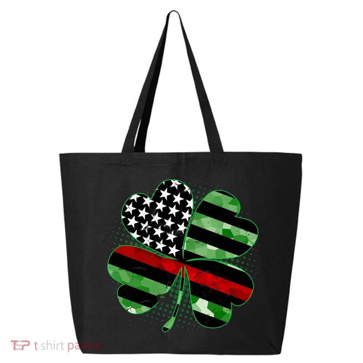 Thin Red Line St Patrick's Day Irish Clover 25L Jumbo Tote