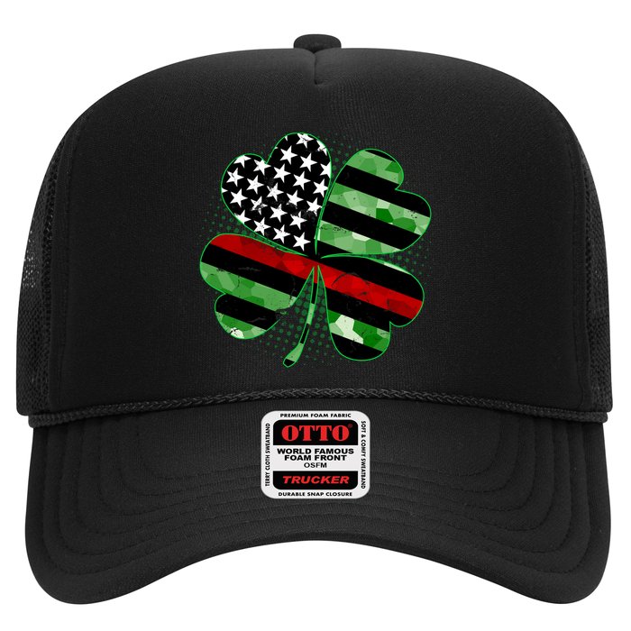Thin Red Line St Patrick's Day Irish Clover Trucker Hat