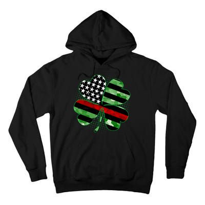 Thin Red Line St Patrick's Day Irish Clover Tall Hoodie