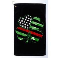 Thin Red Line St Patrick's Day Irish Clover Golf Towel