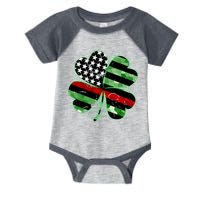 Thin Red Line St Patrick's Day Irish Clover Infant Baby Jersey Bodysuit