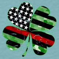 Thin Red Line St Patrick's Day Irish Clover Sueded Cloud Jersey T-Shirt
