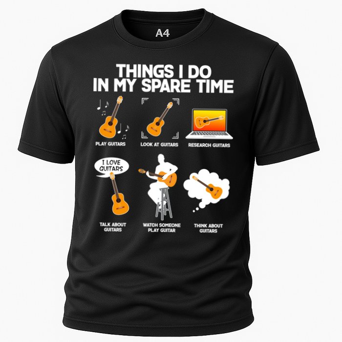 Things I Do In My Spare Time Guitar Fan Cooling Performance Crew T-Shirt
