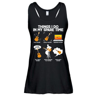 Things I Do In My Spare Time Guitar Fan Ladies Essential Flowy Tank