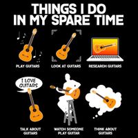 Things I Do In My Spare Time Guitar Fan Flatbill Hat
