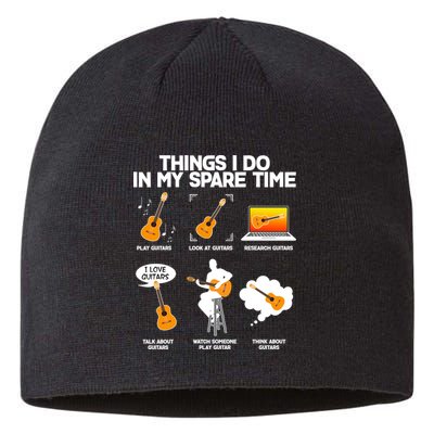 Things I Do In My Spare Time Guitar Fan Sustainable Beanie