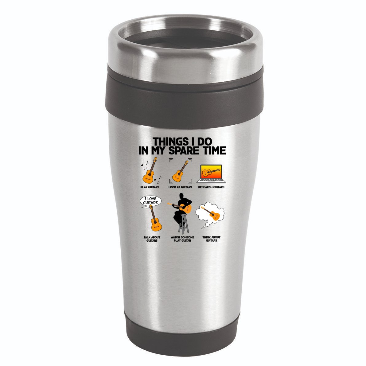 Things I Do In My Spare Time Guitar Fan 16oz Travel Tumbler