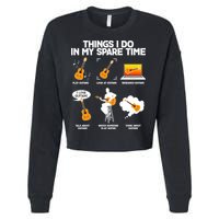 Things I Do In My Spare Time Guitar Fan Cropped Pullover Crew